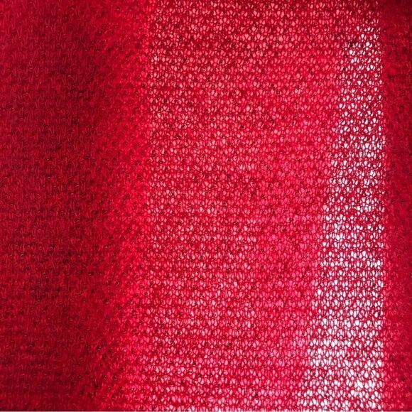Eileen Fisher Red Mohair Cashmere Wool Blend Open Front Cardigan Sweater - Picture 11 of 15